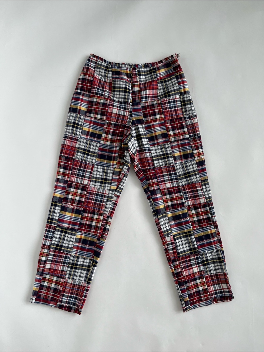 Talbots Women’s Red Madras High Waist Heritage Capri Pants